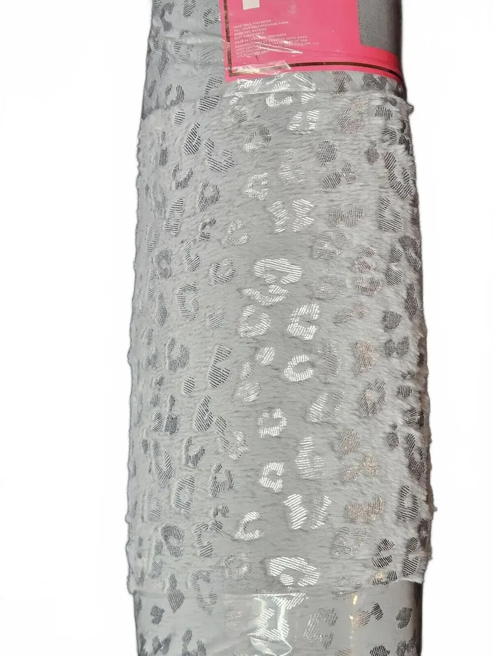 Juicy Couture Home Plush Gray & Silver Leopard Print Area Rug 48x66 NWT Y2K